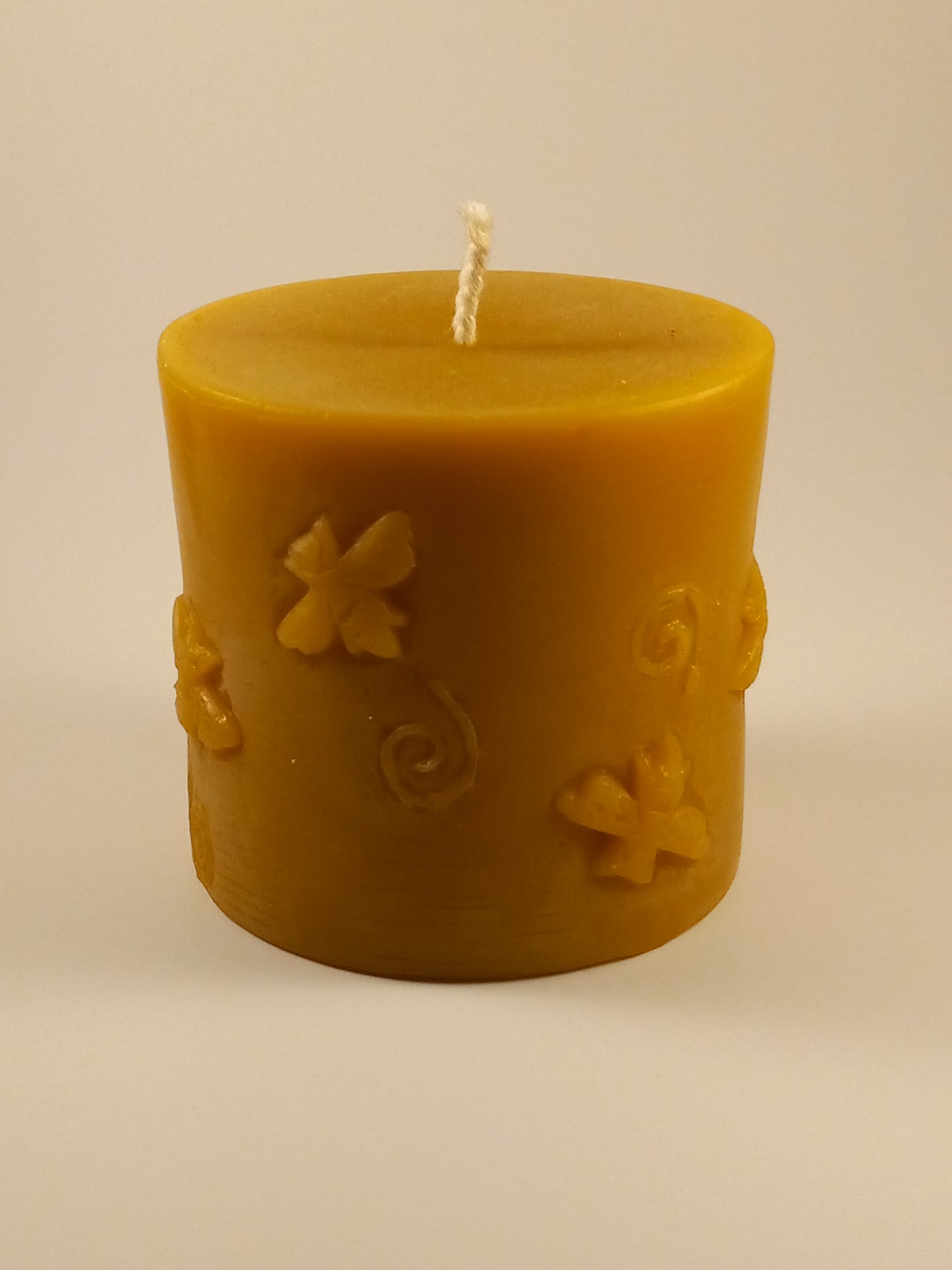 Beeswax Bee Pillar Candle